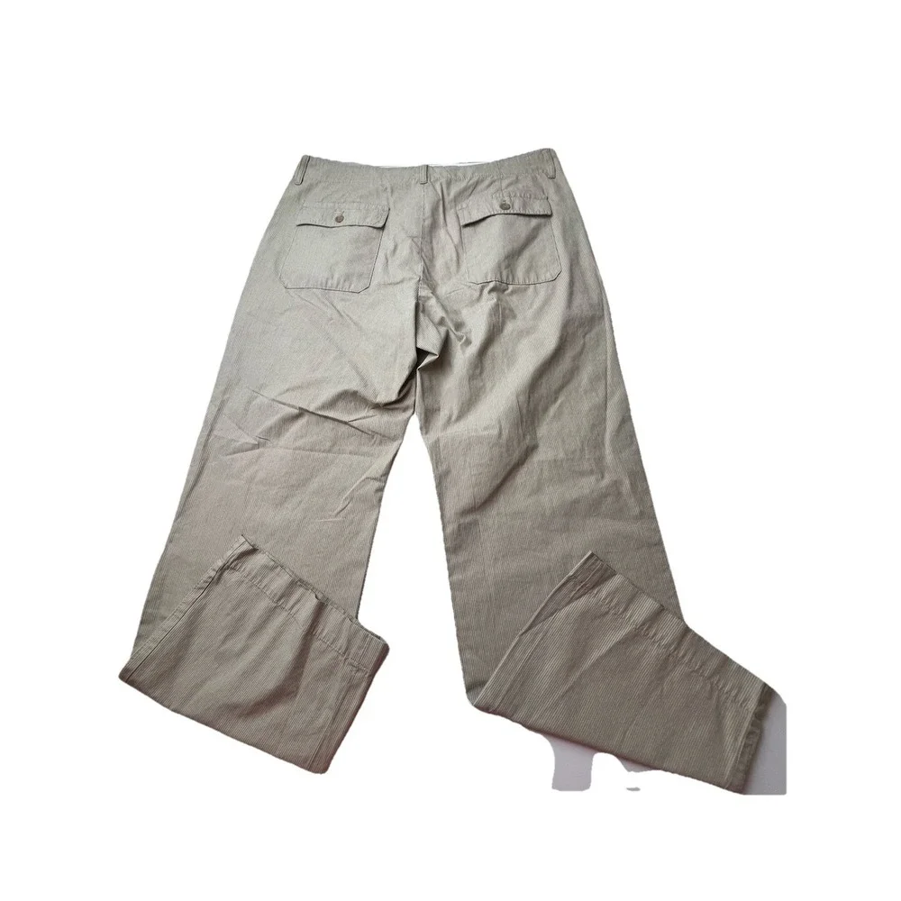 Banana Republic 100% Cotton Beige Pinstriped 100% Cotton Pants Size 34/30